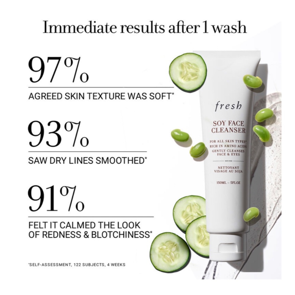 FREE w/$50 Order 𖦹 new Fresh ✵ Soy pH-Balanced Hydrating Face Wash ✵ Travel ✵ - Picture 5 of 16